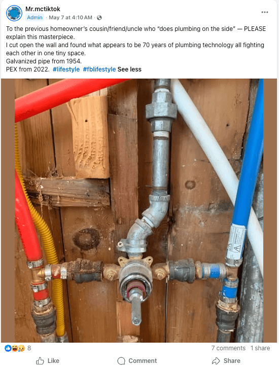 A more detailed plumbing social post example